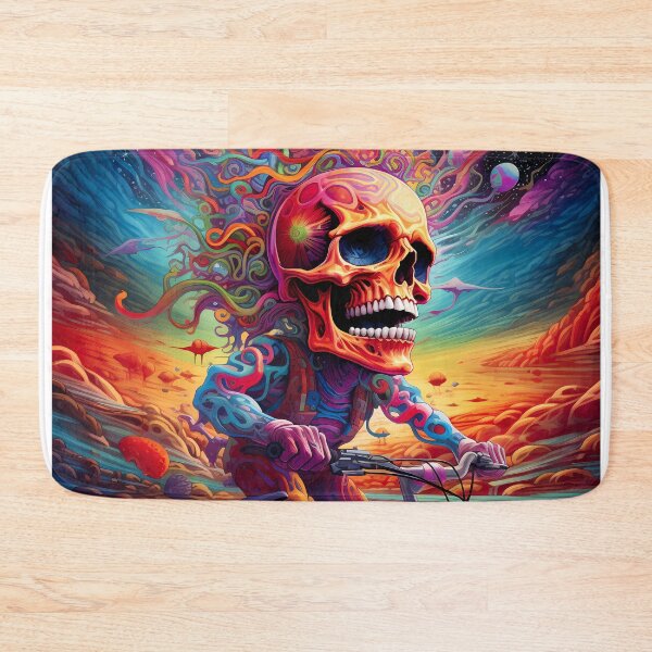 Item preview, Psychedelic Skeleton Cyclist designed and sold by Sznyta.