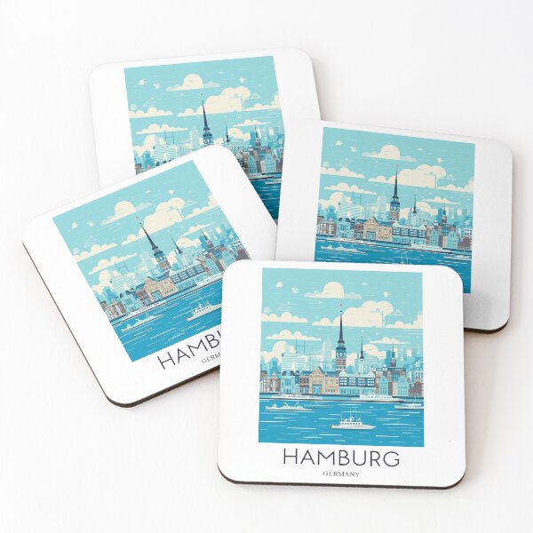 Item preview, A Pop Art Travel Print of Hamburg - Germany  designed and sold by StudioRedKoala.