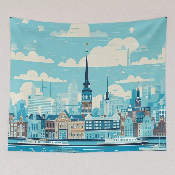 Item preview, A Pop Art Travel Print of Hamburg - Germany  designed and sold by StudioRedKoala.