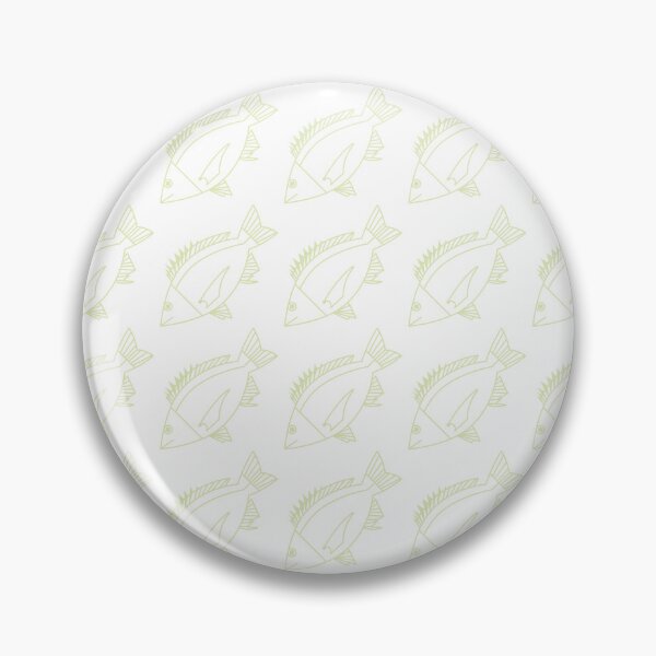 Item preview, Kawaii Black Bream Fish in Pastel Green and White designed and sold by fruttidimare.