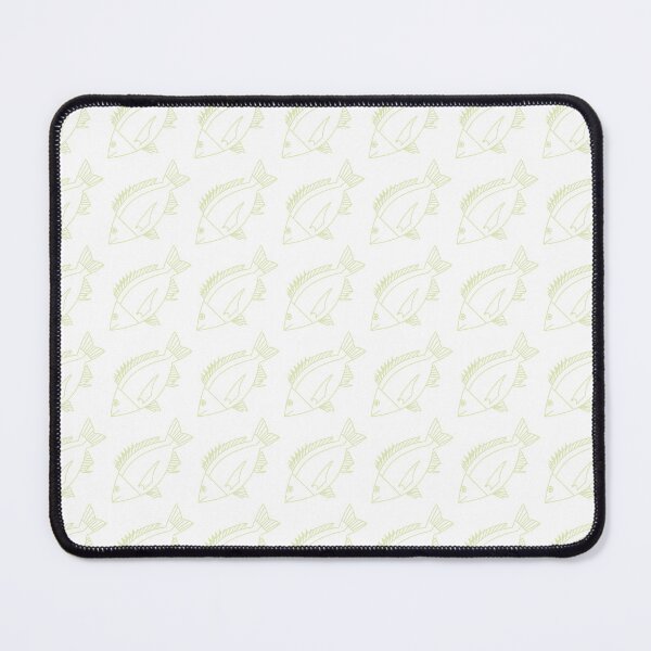 Item preview, Kawaii Black Bream Fish in Pastel Green and White designed and sold by fruttidimare.