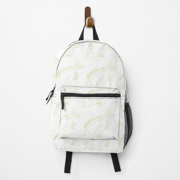 Item preview, Kawaii Black Bream Fish in Pastel Green and White designed and sold by fruttidimare.