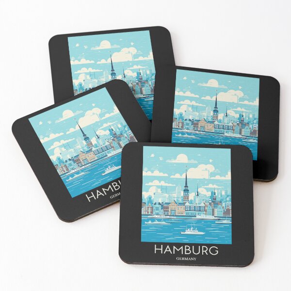 Item preview, A Pop Art Travel Print of Hamburg - Germany  designed and sold by StudioRedKoala.
