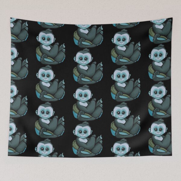 Item preview, Capuchin Monkey Blue designed and sold by Getup-clothing.