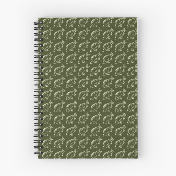 Item preview, Kawaii Black Bream Fish in Pastel Green on Khaki Green designed and sold by fruttidimare.