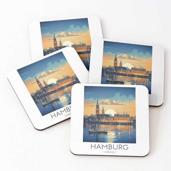 Item preview, A Pop Art Travel Print of Hamburg - Germany  designed and sold by StudioRedKoala.