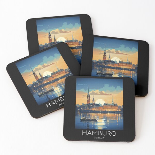 Item preview, A Pop Art Travel Print of Hamburg - Germany  designed and sold by StudioRedKoala.