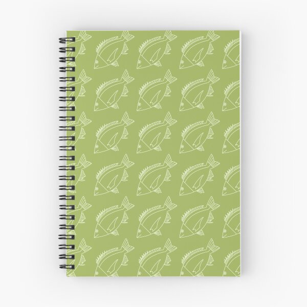 Item preview, Kawaii Black Bream Fish in Pastel Green on Citrus Green designed and sold by fruttidimare.