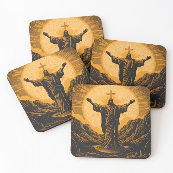 Item preview, The Redeemer - Linocut Art designed and sold by LampDigiArt.