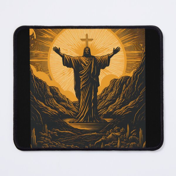 Item preview, The Redeemer - Linocut Art designed and sold by LampDigiArt.