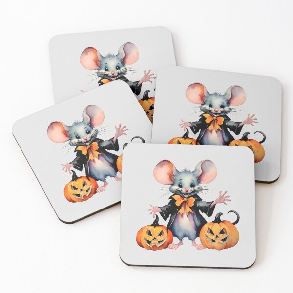 Item preview, Big-eared Mouse and Two Halloween Pumpkins designed and sold by BloomCatB.