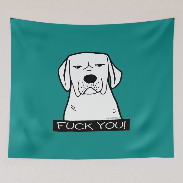 Item preview, Swearing Dog doodle designed and sold by PickledjoArt.