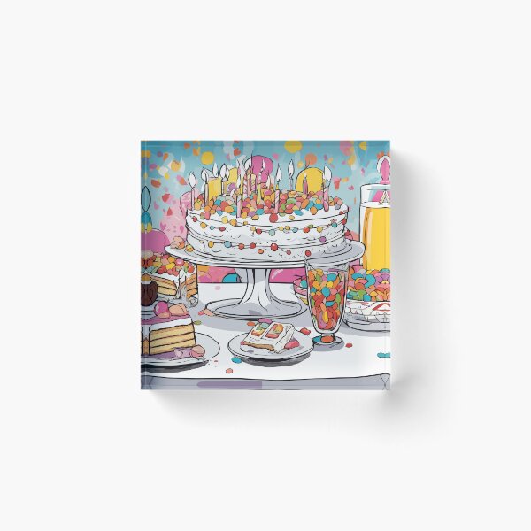 Item preview, Birthday Cake designed and sold by Tecno-Art-Land.