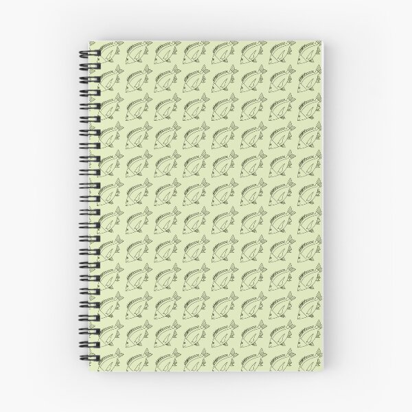 Item preview, Kawaii Black Bream Fish in Khaki Green on Pastel Green designed and sold by fruttidimare.