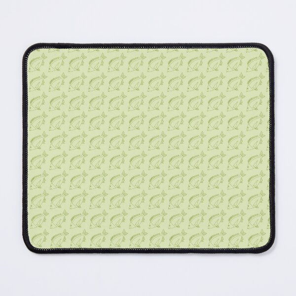 Item preview, Kawaii Black Bream Fish in Citrus Green on Pastel Green designed and sold by fruttidimare.