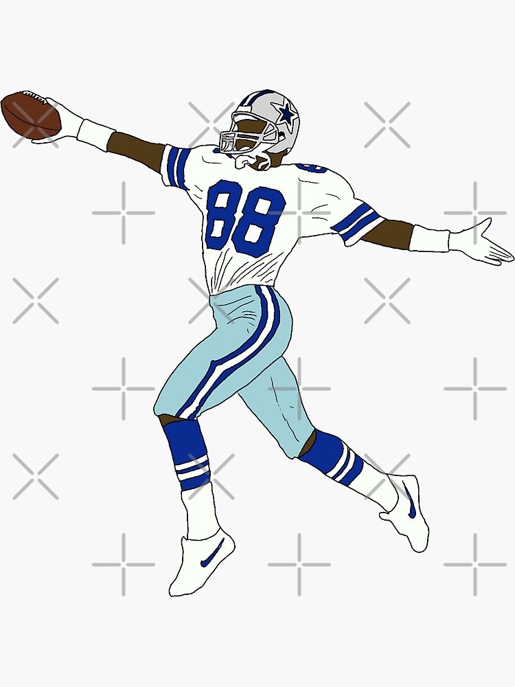 Michael Irvin Dallas Cowboys Football Illustrated Art Poster 