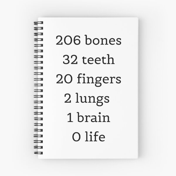Item preview, 206 bones 32 teeth 20 fingers 2 lungs  1 brain 0 life. Students designed and sold by Stocksjohn.