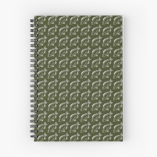 Item preview, Kawaii Black Bream Fish in White on Khaki Green designed and sold by fruttidimare.