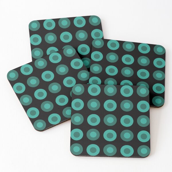 Item preview, Mid Century Modern Dots Black Teal designed and sold by thepixelgarden.