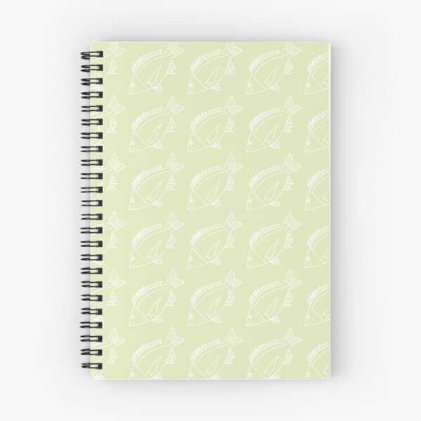 Item preview, Kawaii Black Bream Fish in White on Pastel Green designed and sold by fruttidimare.