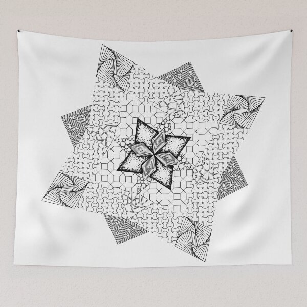 Item preview, Overlapping Stars with Shaded Center - Fractal Pattern designed and sold by DHTDesigns.