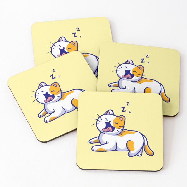 Item preview, Sleepy Kitty's Big Yawn - Cartoon Cat Vector Icon designed and sold by hjian8219.