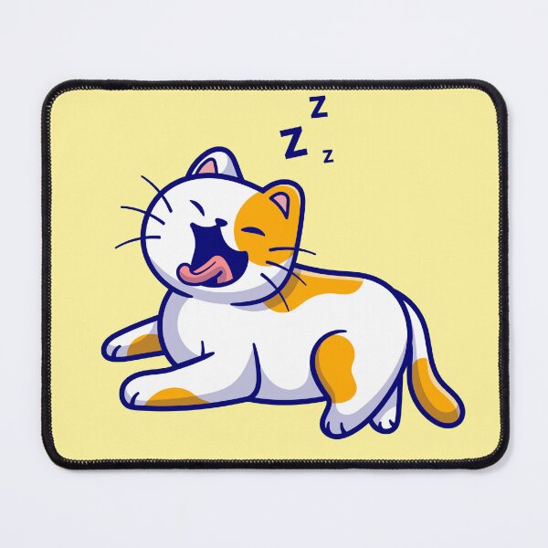 Item preview, Sleepy Kitty's Big Yawn - Cartoon Cat Vector Icon designed and sold by hjian8219.
