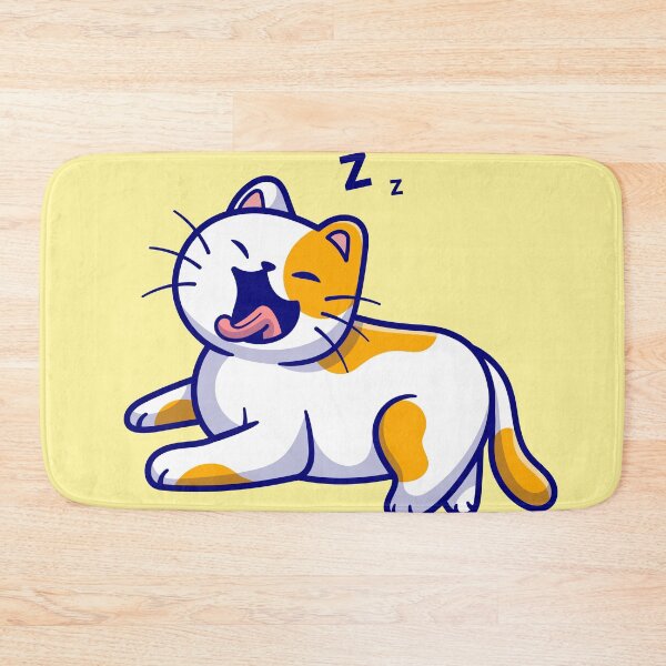 Item preview, Sleepy Kitty's Big Yawn - Cartoon Cat Vector Icon designed and sold by hjian8219.