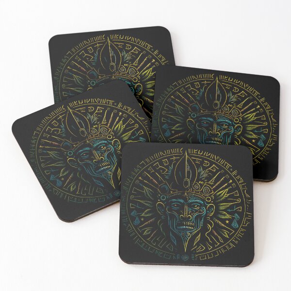 Item preview, Aztec and Mayan calendars abstact art, color Aztec Warrior designed and sold by TheMusicSpot.