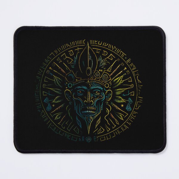 Item preview, Aztec and Mayan calendars abstact art, color Aztec Warrior designed and sold by TheMusicSpot.