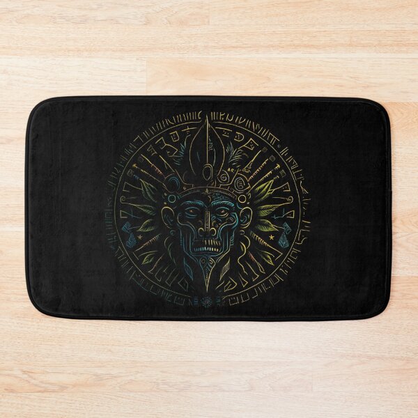 Item preview, Aztec and Mayan calendars abstact art, color Aztec Warrior designed and sold by TheMusicSpot.