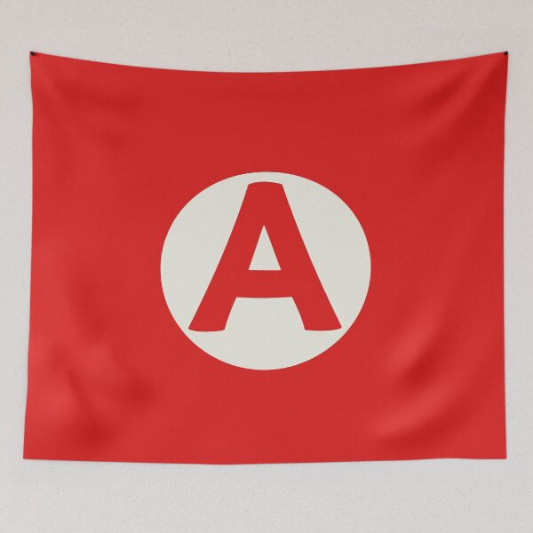 Item preview, letter a circle red white designed and sold by ZiphGames.