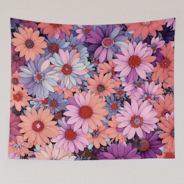Item preview, Maximalist Floral Display Flowers Seen From Above - Bohemian Blooms 3 of 4 designed and sold by Beachy.