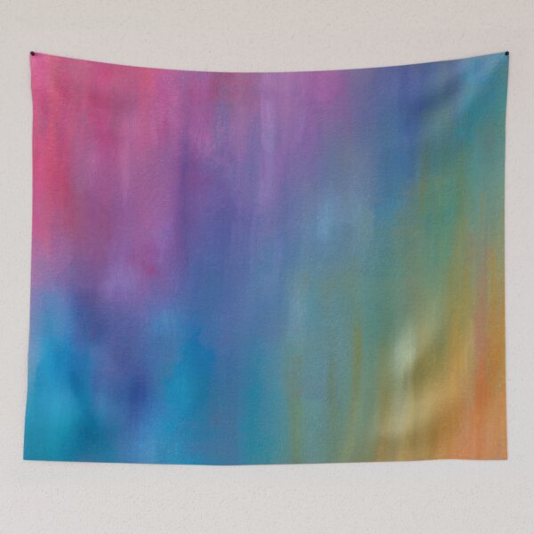 Item preview, Rainbow Streak (abstract oil pastel) designed and sold by Alane Fideler.