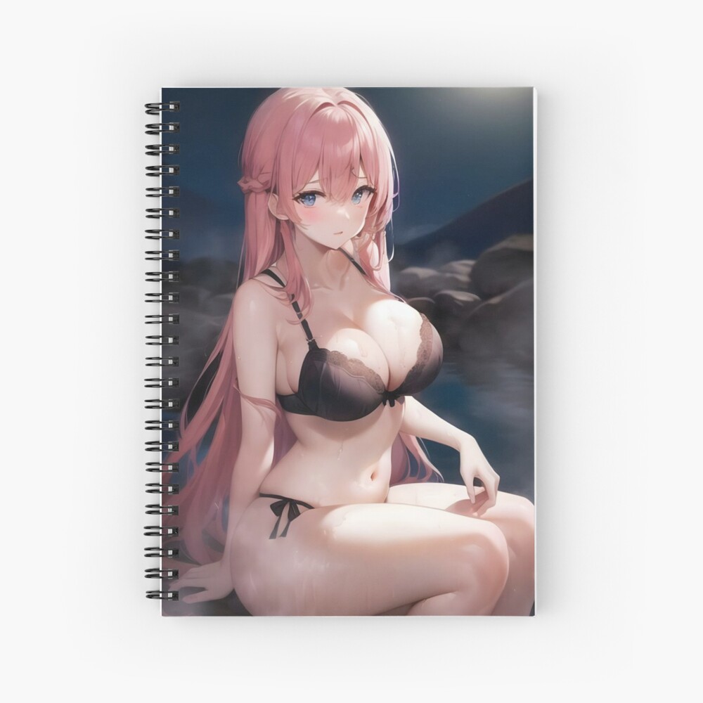 naked anime girl with pink hair