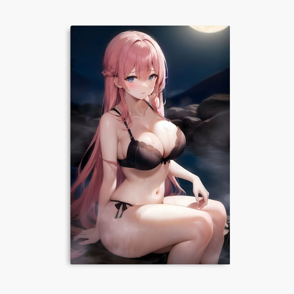 naked anime girl with pink hair