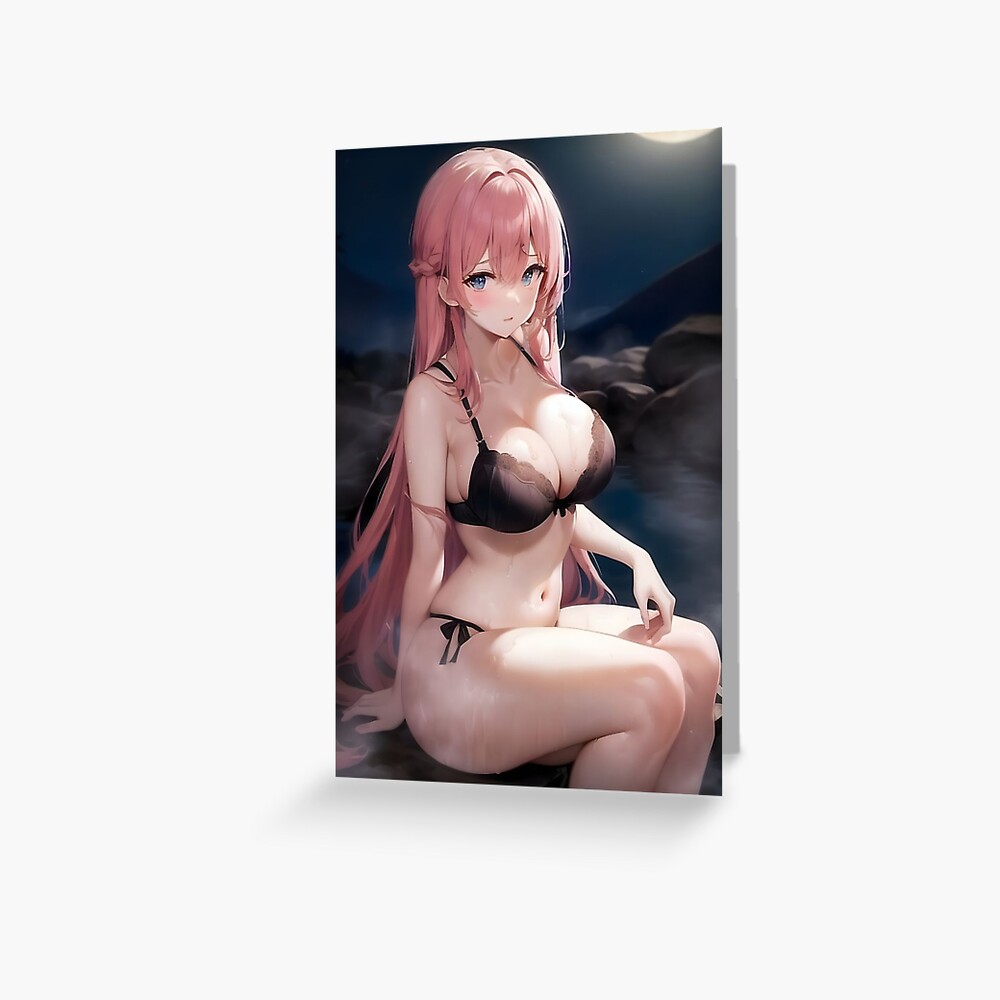 naked anime girl with pink hair