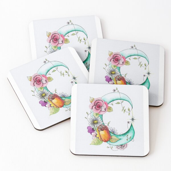 Item preview, Colourful Flowery Moon designed and sold by xMagicalDots.