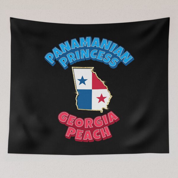 Item preview, Panamanian Princess Georgia Hispanic American Peach Flag designed and sold by FlorenciaBliss.