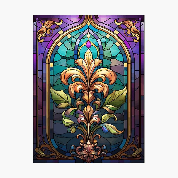 Item preview, Fleur de lis Stained Glass 2 designed and sold by muskitt.