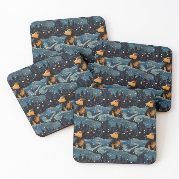 Item preview, Starry Night Dachshund  designed and sold by VintageFlorals.
