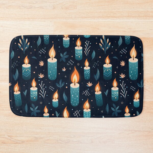 Item preview, Hygge Christmas Candles in Blue, Nordic Style designed and sold by VintageFlorals.