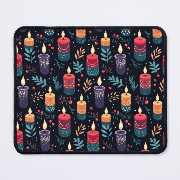 Artikelvorschau, Hygge Weihnachtskerzen in Blau, nordischer Stil entworfen und verkauft von VintageFlorals.