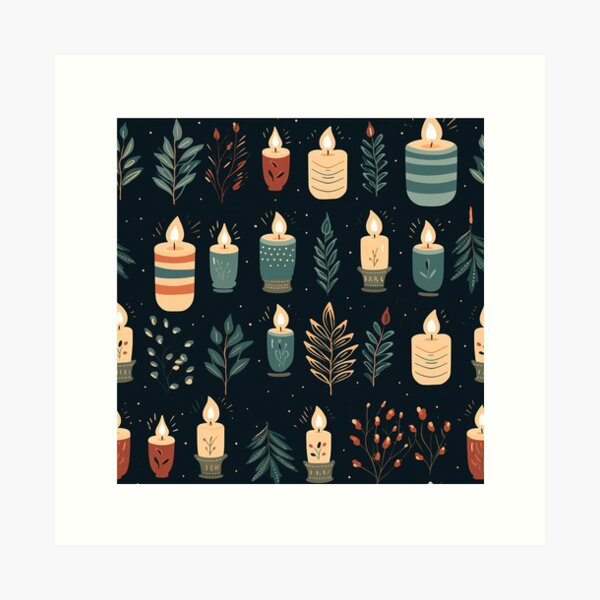 Item preview, Hygge Christmas Candles, Nordic Style designed and sold by VintageFlorals.