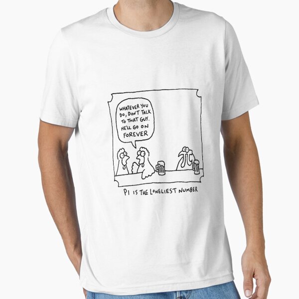 Vista previa del artículo con la obra «Pi es el número más solitario, Funny Xkcd Pi Day», diseñado y vendido por nehatji.