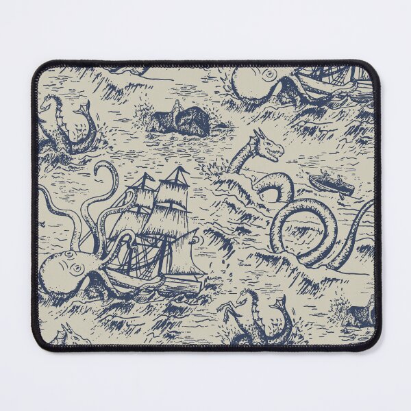 Item preview, Mythical Sea Creatures Toile de Jouy designed and sold by somecallmebeth.