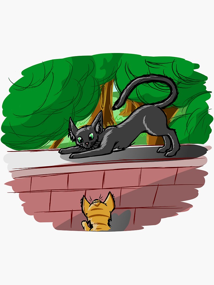 Warrior Cats Ravenpaw Sticker for Sale by Keef-Korner