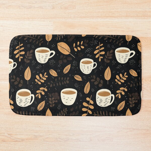 Item preview, Hygge Coffee Pattern with Autumn Leaves designed and sold by VintageFlorals.