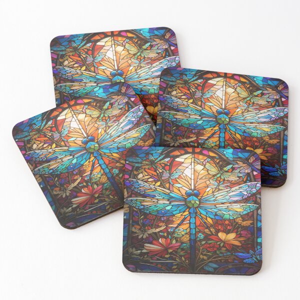 Item preview, Dragonfly Stained Glass Art designed and sold by druidwolfart.