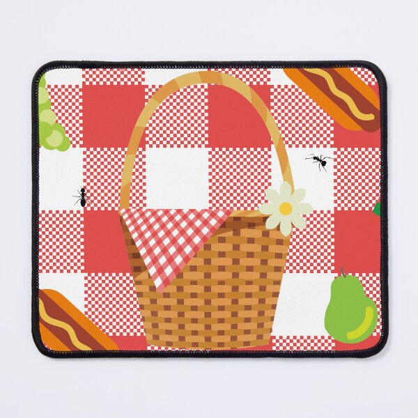 Item preview, gingham picnic basket ants retro designed and sold by Gossip Rag.